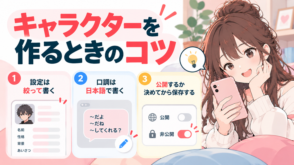 キャラクターを作るときのコツ