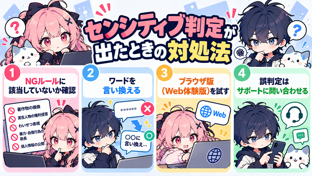 センシティブ判定が出たときの対処法