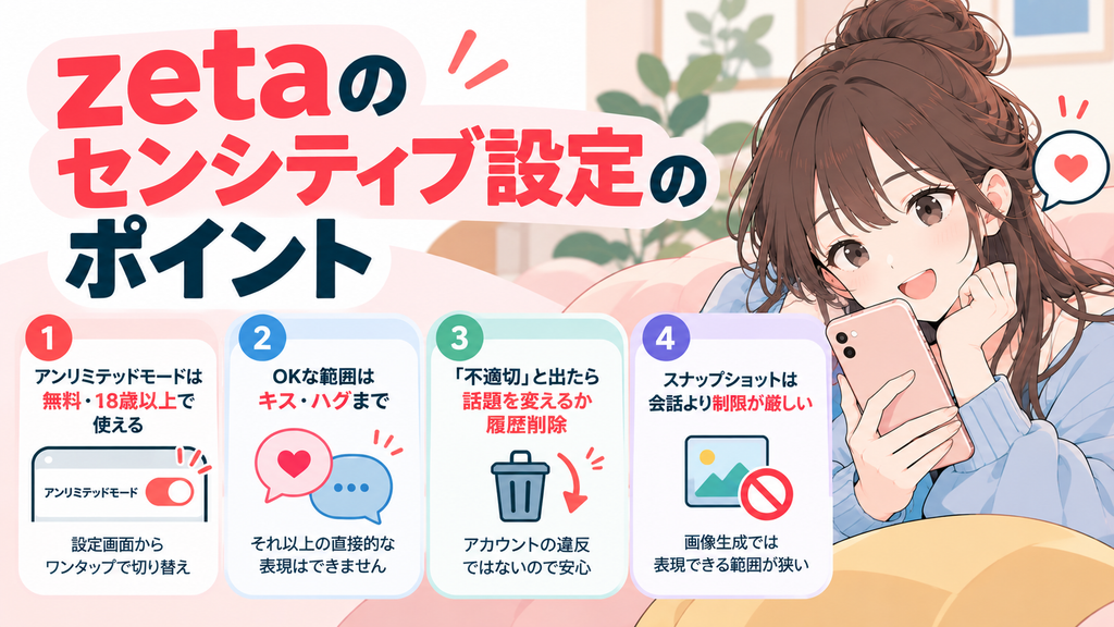 zetaのセンシティブ設定のポイント