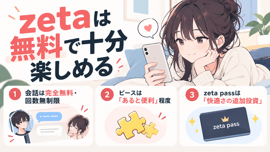 zetaは無料で十分楽しめる